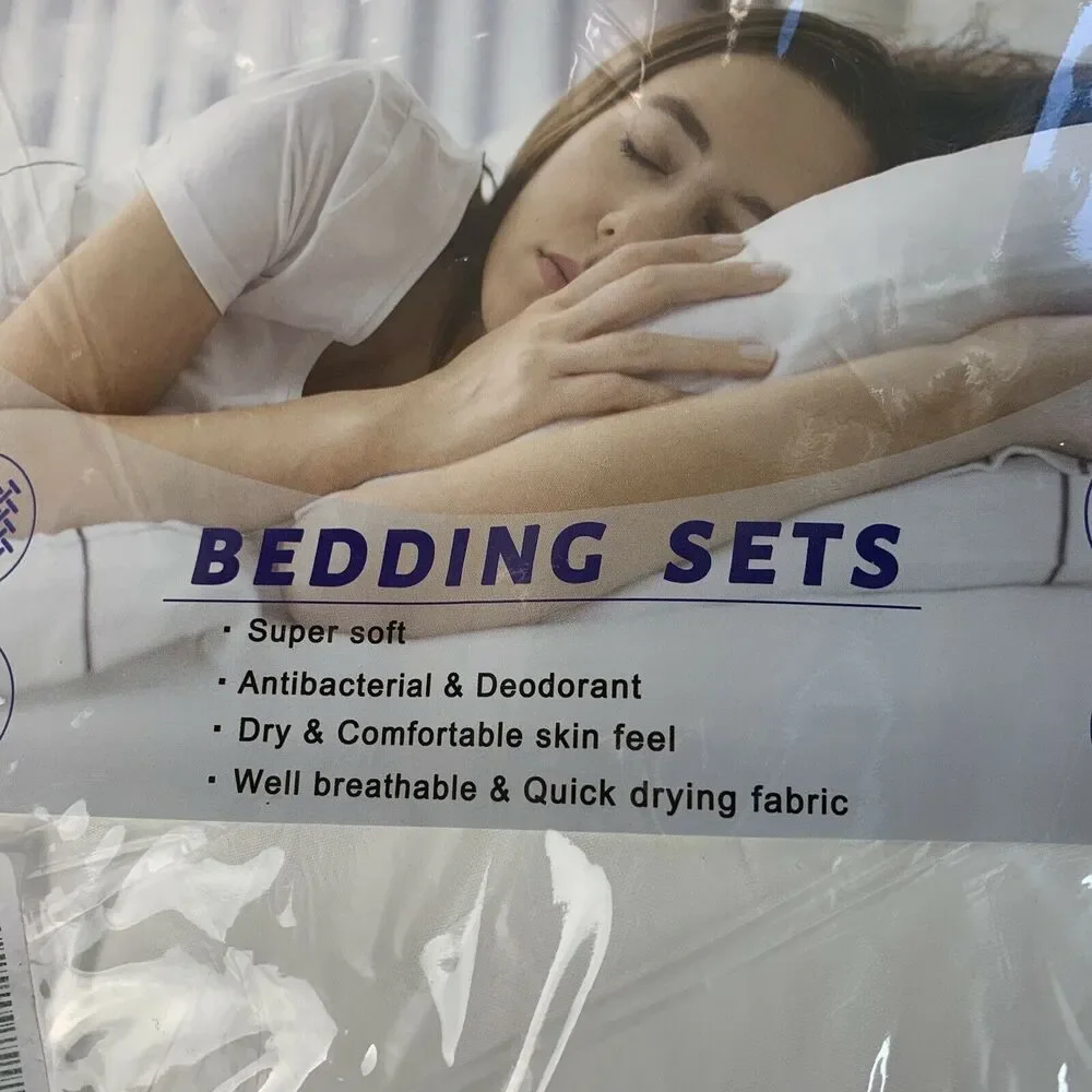 HOdo Home Bedding Pinched Pleated Duvet Cover - White King Bedding Sets